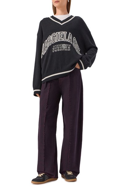 Джинсы MM6 бордового цвета по цене 74750 руб., арт. S52LA0264/M30032, фото 2 Джинсы MM6, арт. S52LA0264/M30032, фото 2