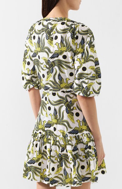 Хлопковое платье KENZO белого цвета по цене 58800 руб., арт. 2R012855J, фото 4 Хлопковое платье KENZO, арт. 2R012855J, фото 4