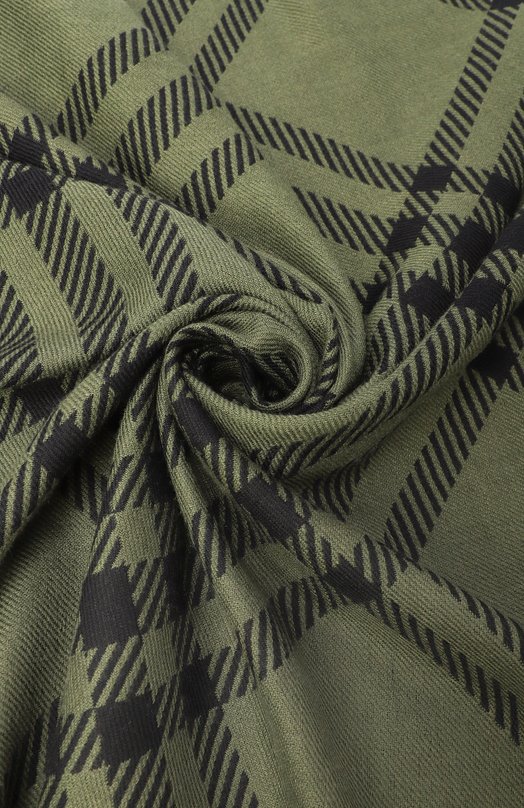 Шарф из шерсти и шелка Burberry 8112463 Хаки  8112463 Фото 3