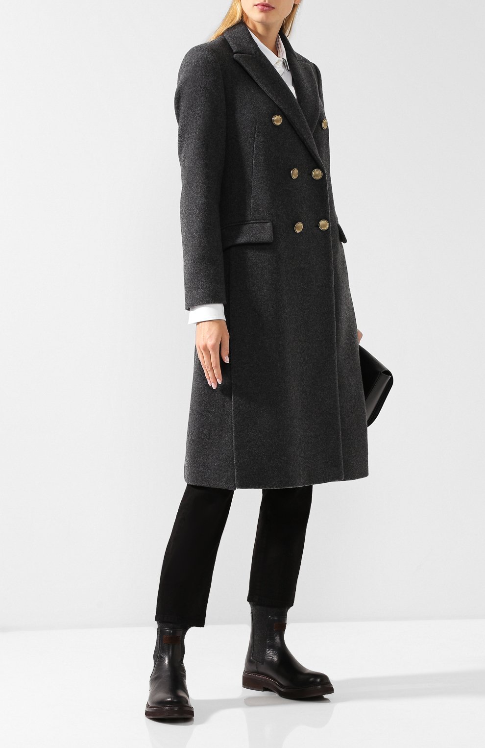 Двубортное кашемировое пальто BRUNELLO CUCINELLI, арт. MT4979273, фото 2