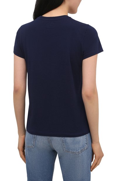 Хлопковая футболка POLO RALPH LAUREN синего цвета по цене 12050 руб., арт. 211814462, фото 4 Хлопковая футболка POLO RALPH LAUREN, арт. 211814462, фото 4