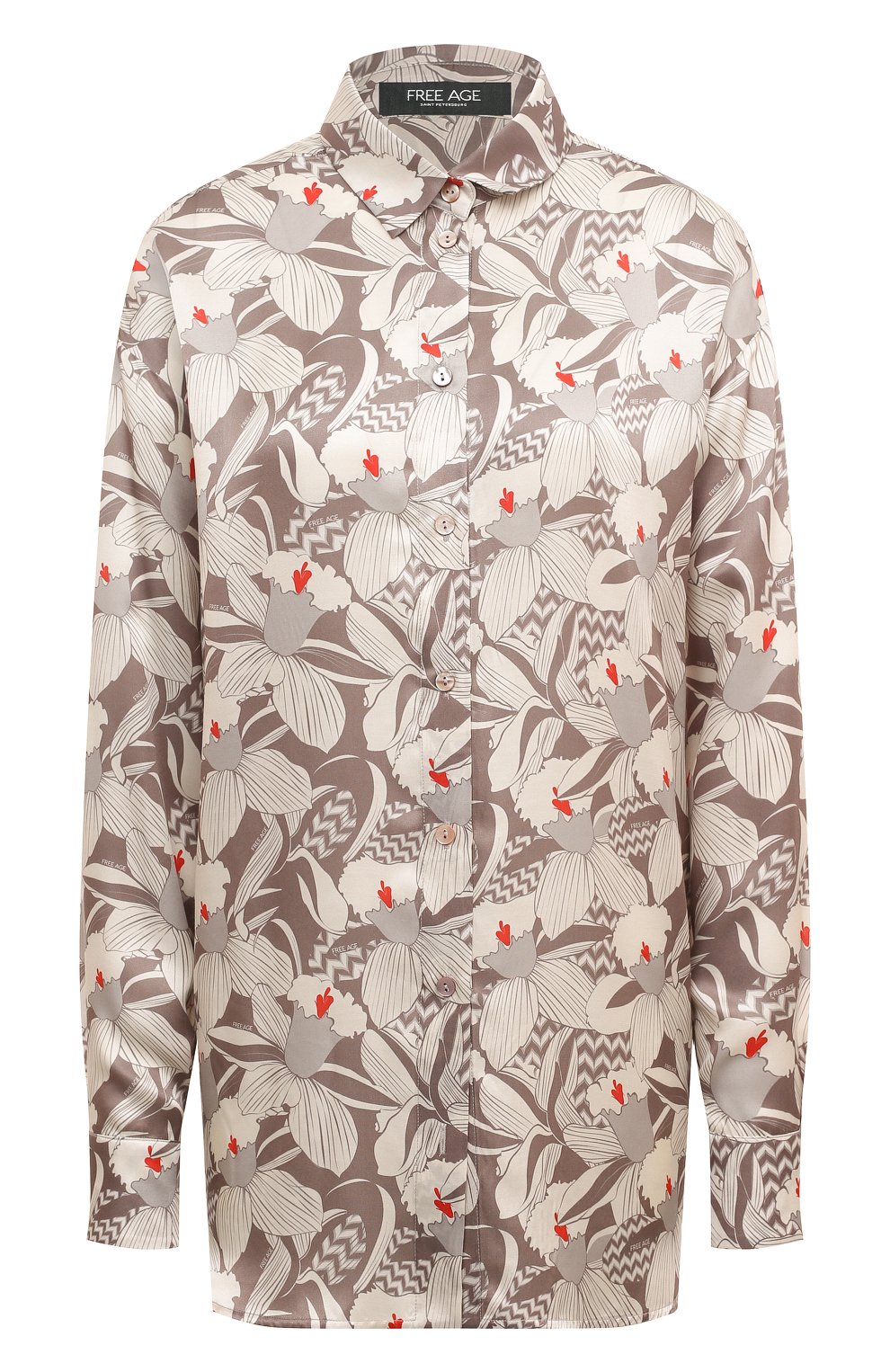 Рубашка из хлопка и шелка FREEAGE, арт. WW25.BL011.6001.130, фото 1