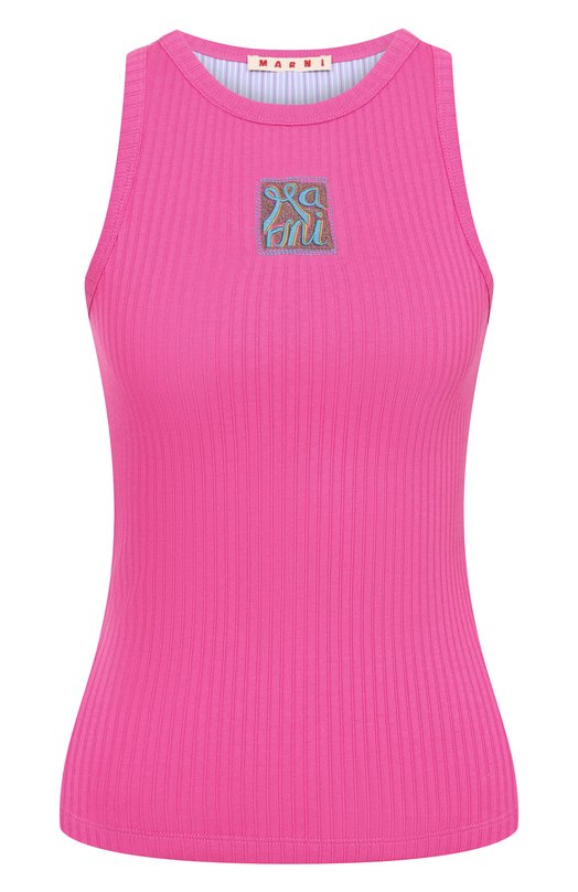 Хлопковый топ Marni THJE0380S0/UTC600 Розовый THJE0380S0/UTC600