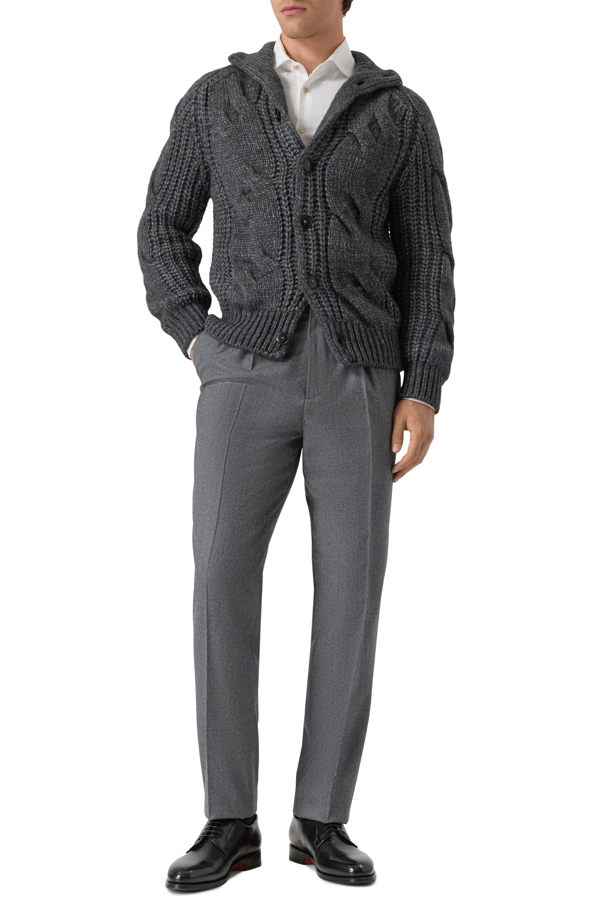 Кожаные дерби colin SANTONI, арт. MCCG17837PG4H0BR, фото 2