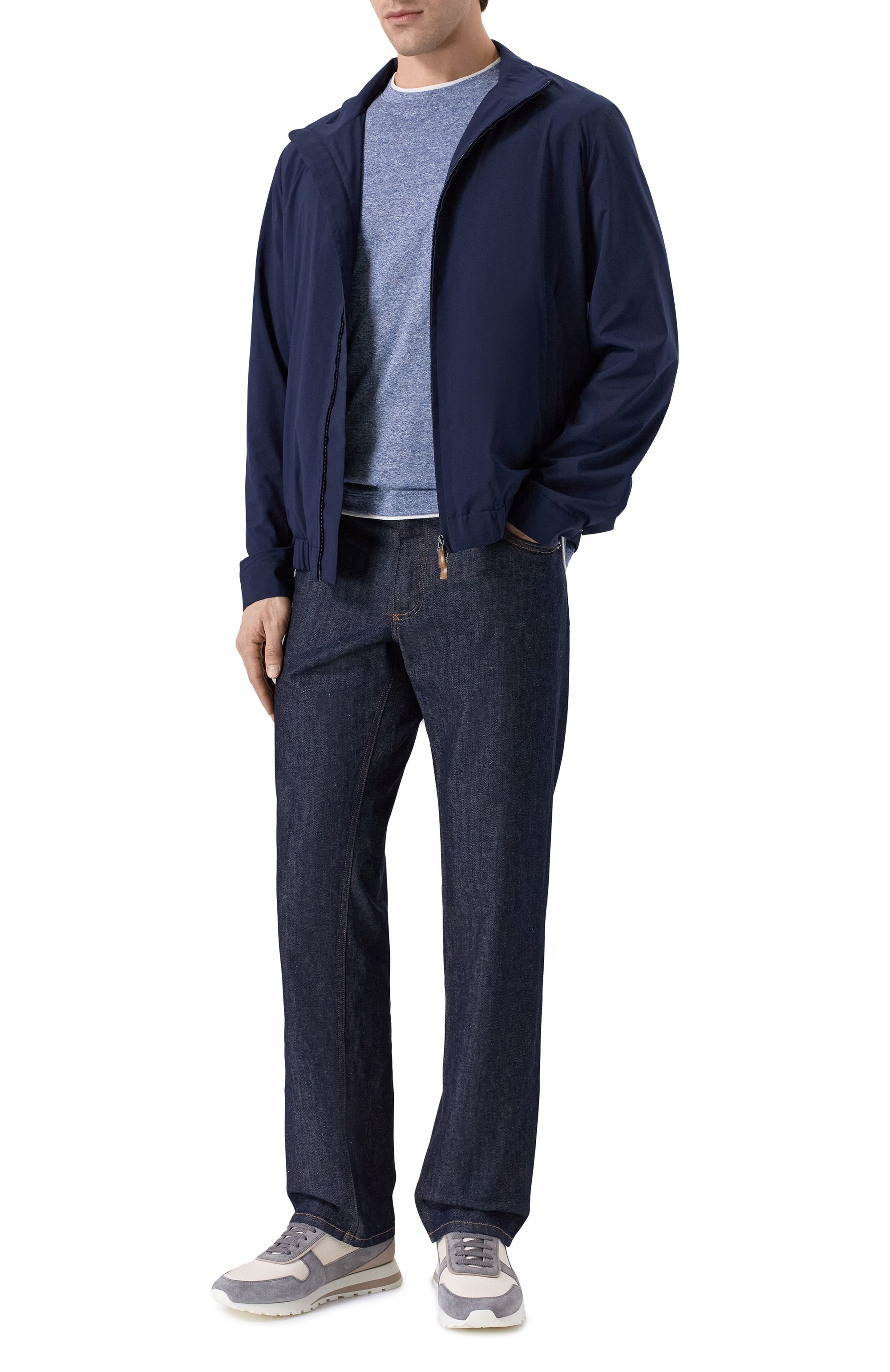 Футболка изо льна и хлопка BRUNELLO CUCINELLI, арт. MW8357427, фото 2