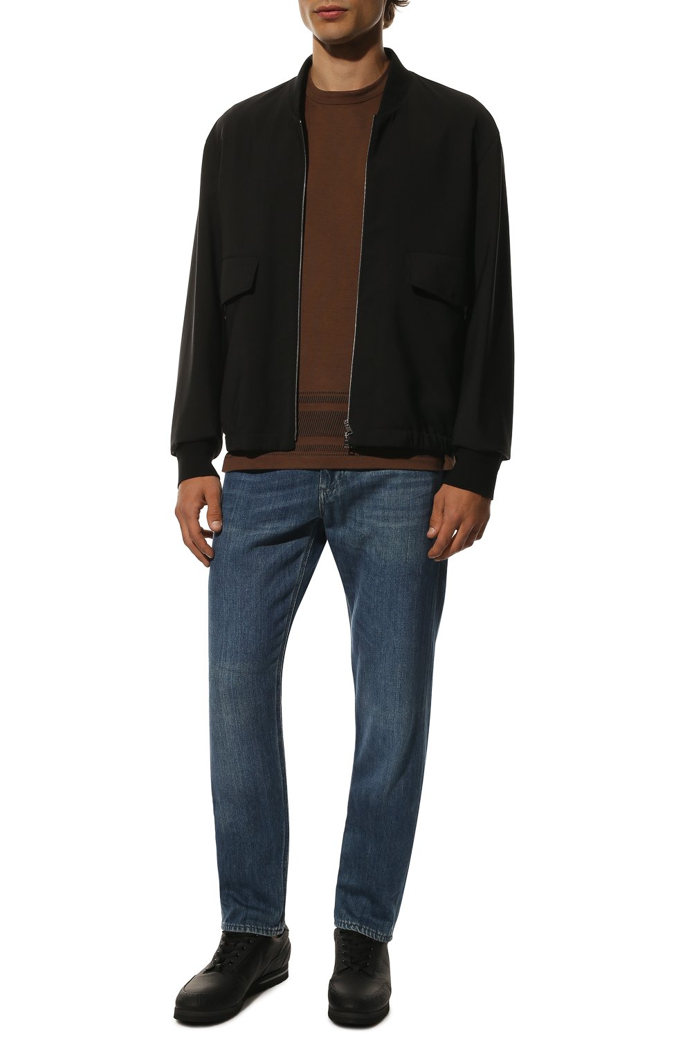 Кожаные кроссовки с отделкой из кожи каймана ZILLI, арт. T033/002/CCR0, фото 2