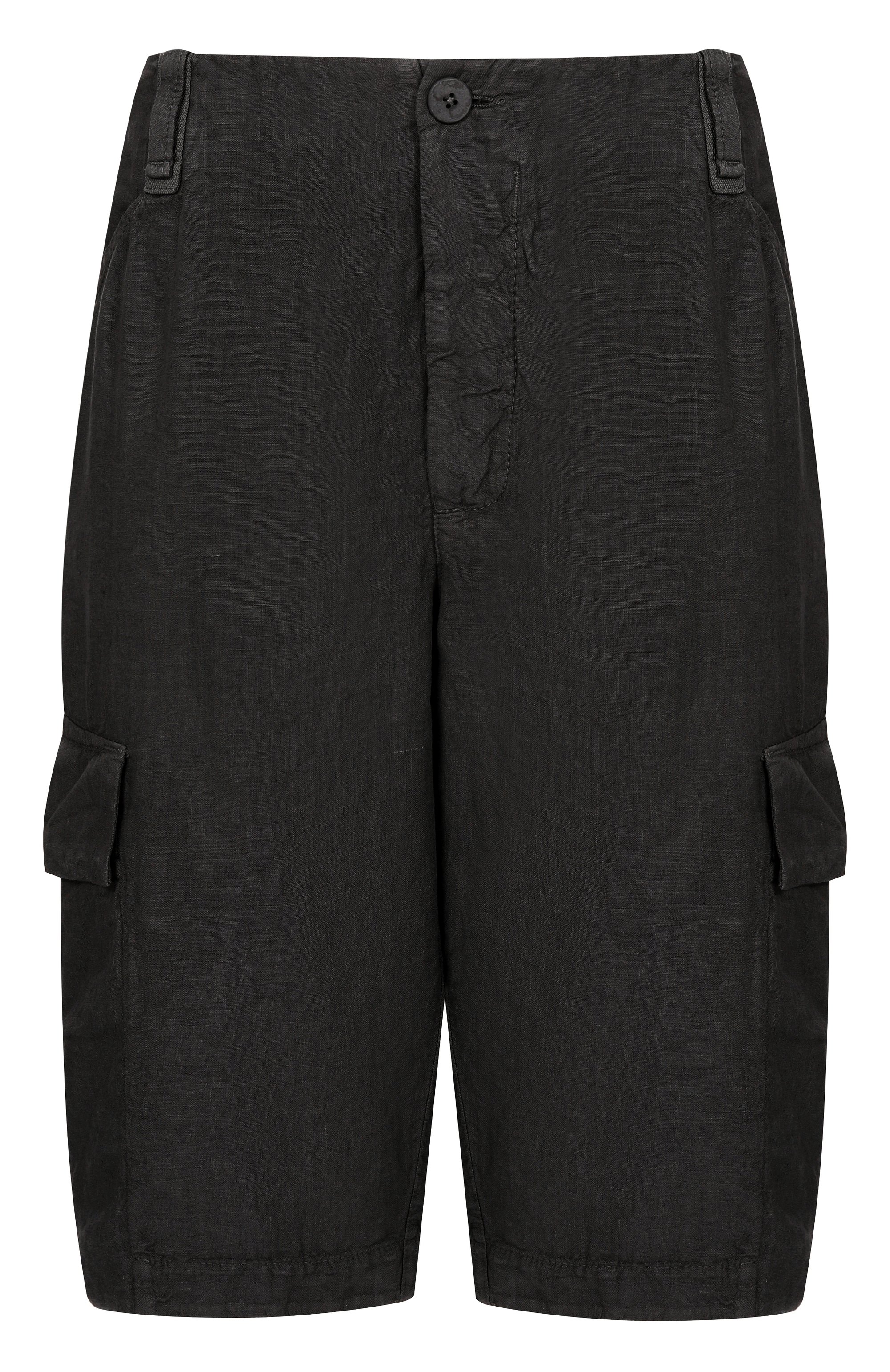 Льняные шорты TRANSIT черного цвета по цене 38650 руб., арт. CFUTRCD132, фото 1 Льняные шорты TRANSIT, арт. CFUTRCD132, фото 1