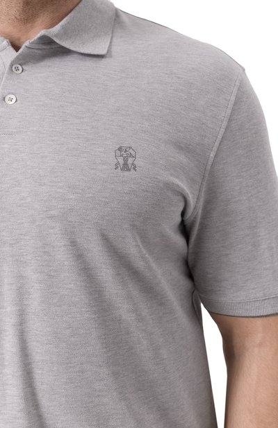 Хлопковое поло BRUNELLO CUCINELLI, арт. ME8548788, фото 5