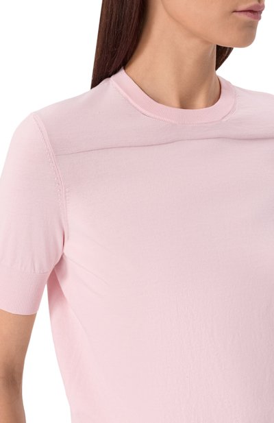 Хлопковый пуловер JIL SANDER розового цвета по цене 112500 руб., арт. J02GC0117/J15383, фото 5 Хлопковый пуловер JIL SANDER, арт. J02GC0117/J15383, фото 5
