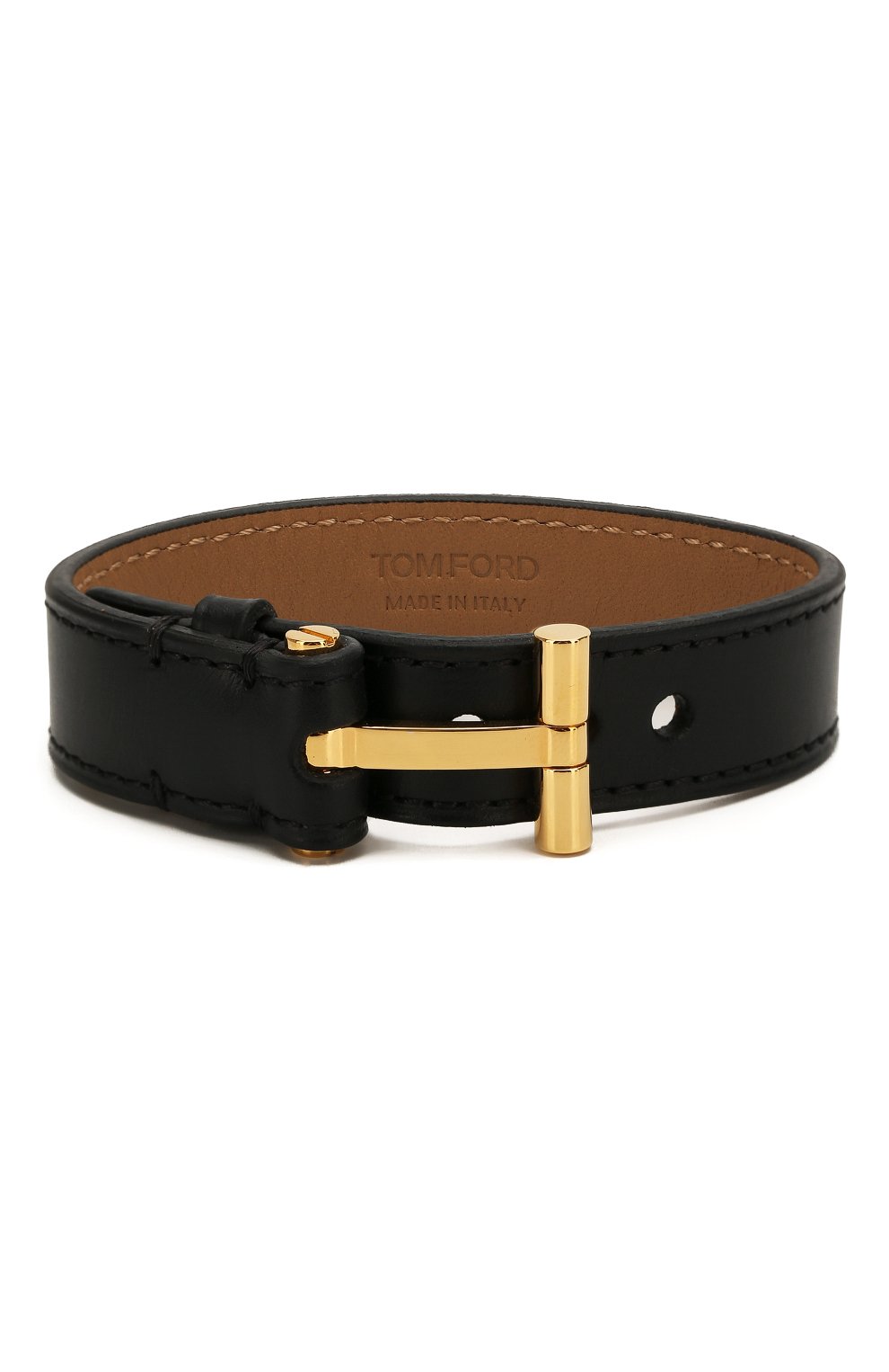 Кожаный браслет TOM FORD черного цвета по цене 46850 руб., арт. JM0002T-CALBR, фото 1 Кожаный браслет TOM FORD, арт. JM0002T-CALBR, фото 1