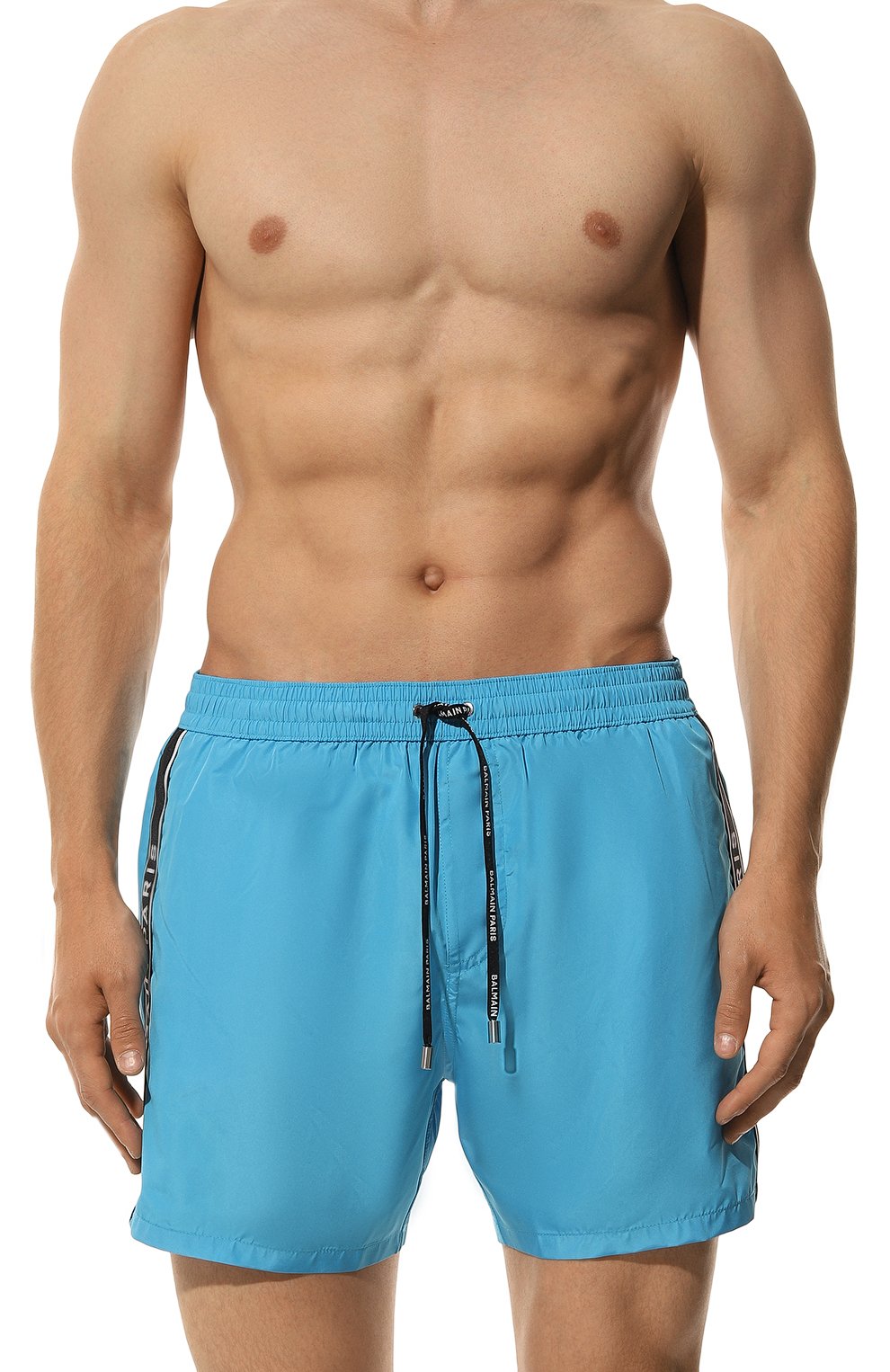 Плавки-шорты BALMAIN голубого цвета по цене 61400 руб., арт. BWB641270, фото 2 Плавки-шорты BALMAIN, арт. BWB641270, фото 2