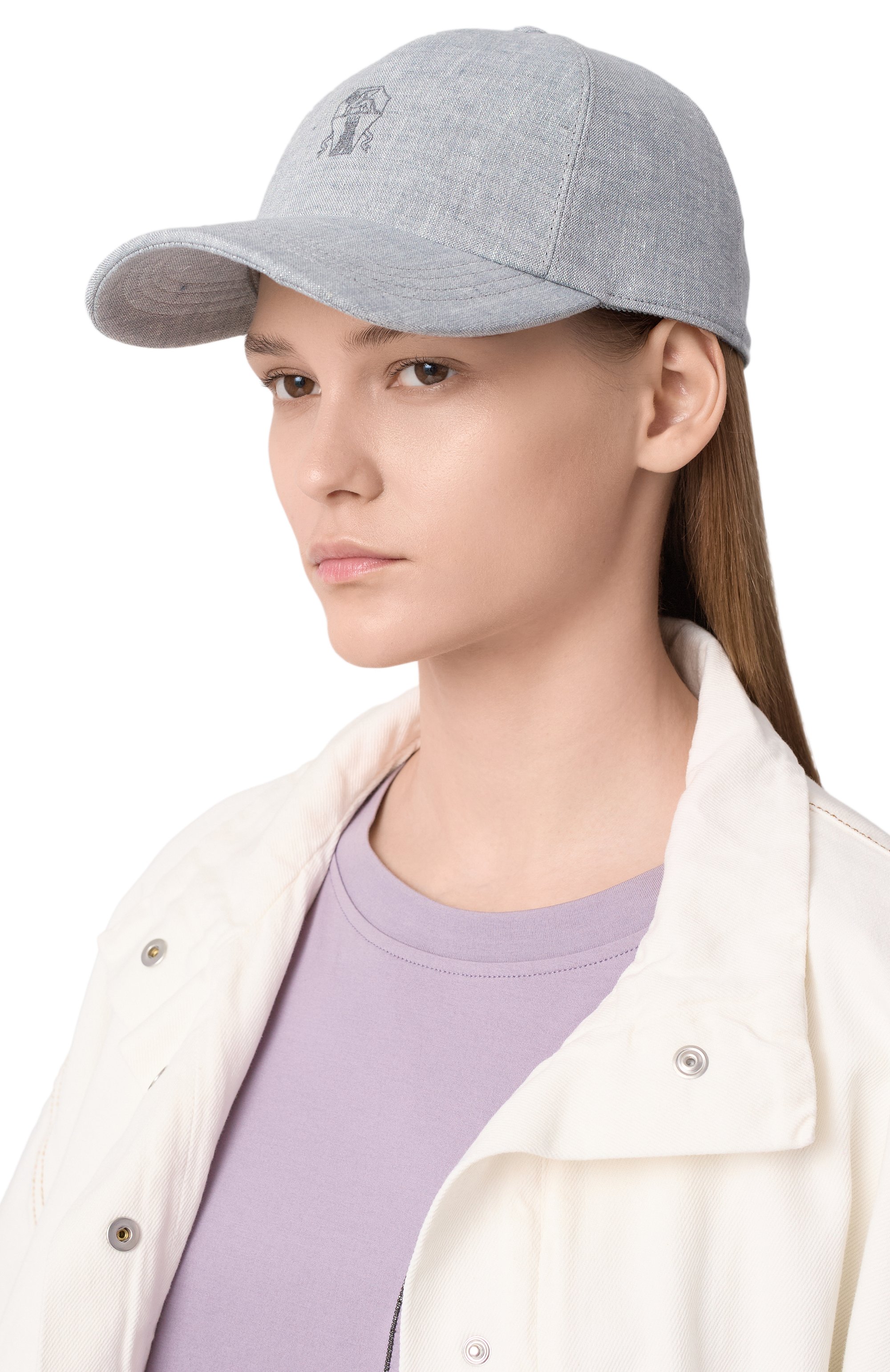 Льняная бейсболка BRUNELLO CUCINELLI, арт. MCAP91016, фото 2