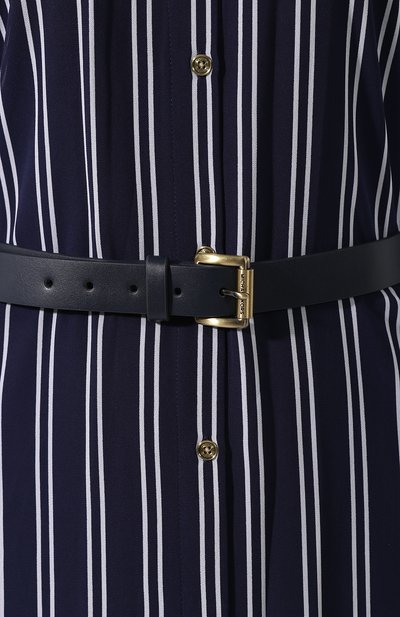 Платье с поясом MICHAEL MICHAEL KORS синего цвета по цене 28350 руб., арт. MH88YJ9AFL, фото 5 Платье с поясом MICHAEL MICHAEL KORS, арт. MH88YJ9AFL, фото 5