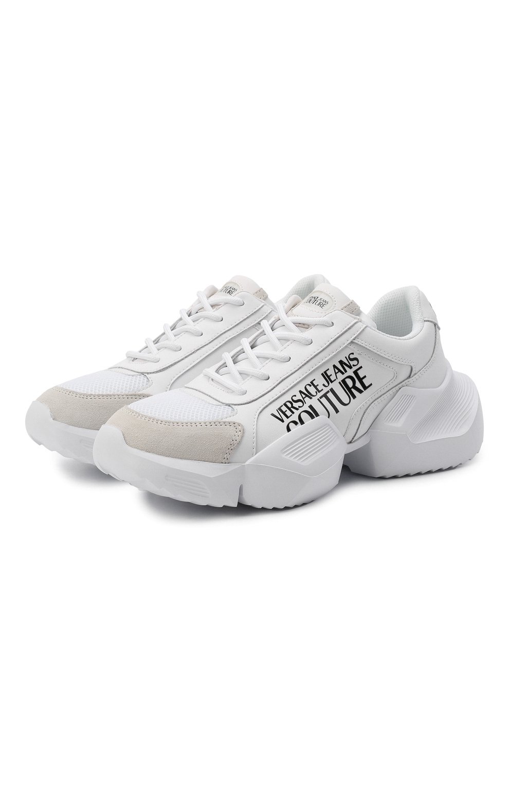 Комбинированные кроссовки VERSACE JEANS COUTURE, арт. 71VA3SU3-F0ND0 GRAVITY DIS. SU3 SUEDE/ZP019, фото 1