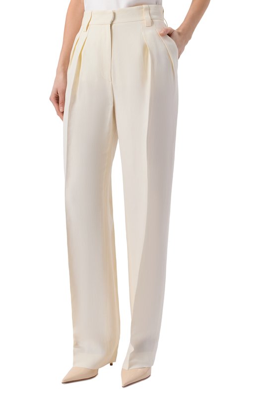 Брюки из вискозы и льна Antonelli Firenze P8136Q/935 Кремовый  P8136Q/935 Фото 3