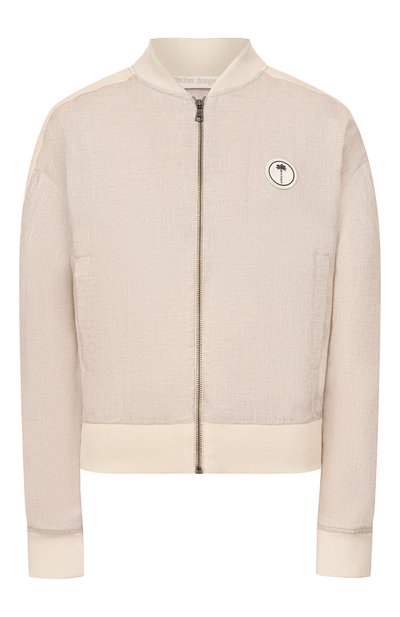 Женский льняной бомбер PALM ANGELS, арт. PWBD06BS26FAB001