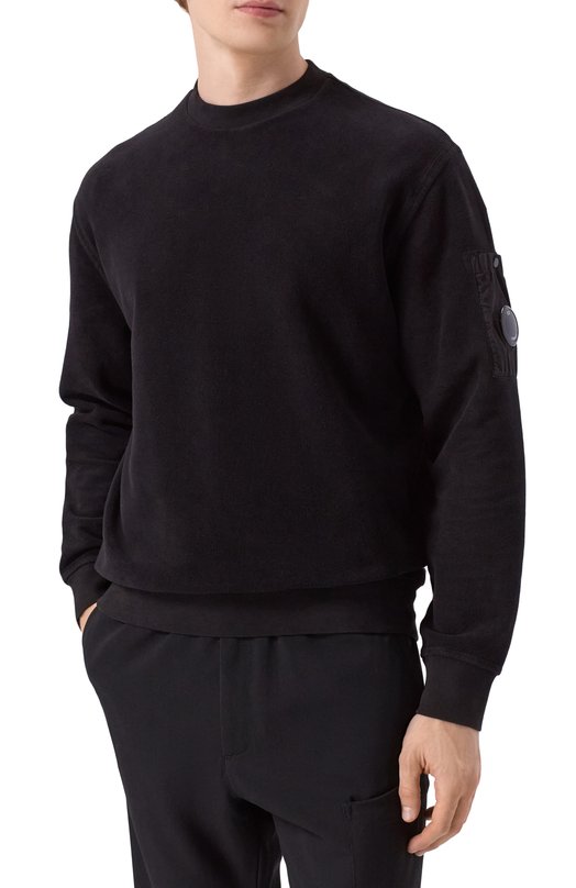 Хлопковый свитшот C.P. Company 19CMSS249A006614G Чёрный  19CMSS249A006614G Фото 3
