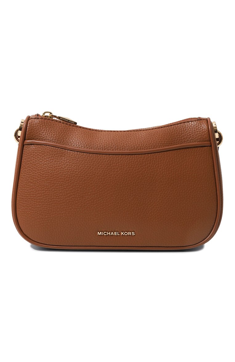 Женская сумка jet set medium MICHAEL MICHAEL KORS коричневого цвета, арт. 32T4GJ6C6T | Фото 1 (Материал: Натуральная кожа; Размер: medium; Материал сплава: Проставлено; Драгоценные камни: Проставлено; Ремень/цепочка: На ремешке)