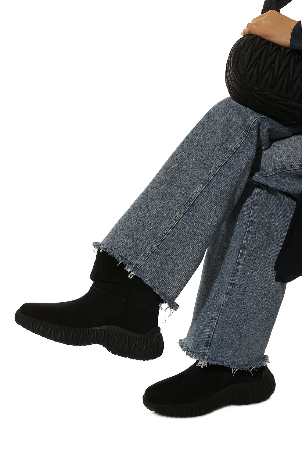 Замшевые сапоги MIU MIU, арт. 5T387D-3A0A-F0002-010, фото 3