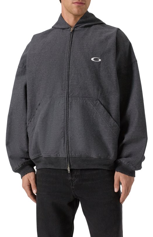 Хлопковая толстовка Balenciaga 838688/TSWB3 Серый  838688/TSWB3 Фото 3