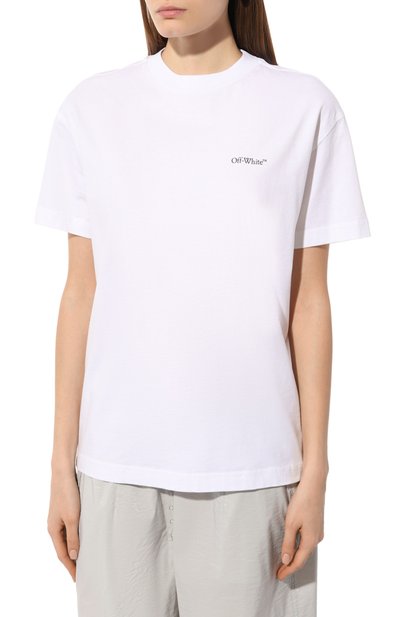 Хлопковая футболка OFF-WHITE, арт. 0WAA089S24JER001, фото 3