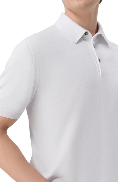 Хлопковое поло KITON белого цвета по цене 139000 руб., арт. UMKXX33, фото 5 Хлопковое поло KITON, арт. UMKXX33, фото 5