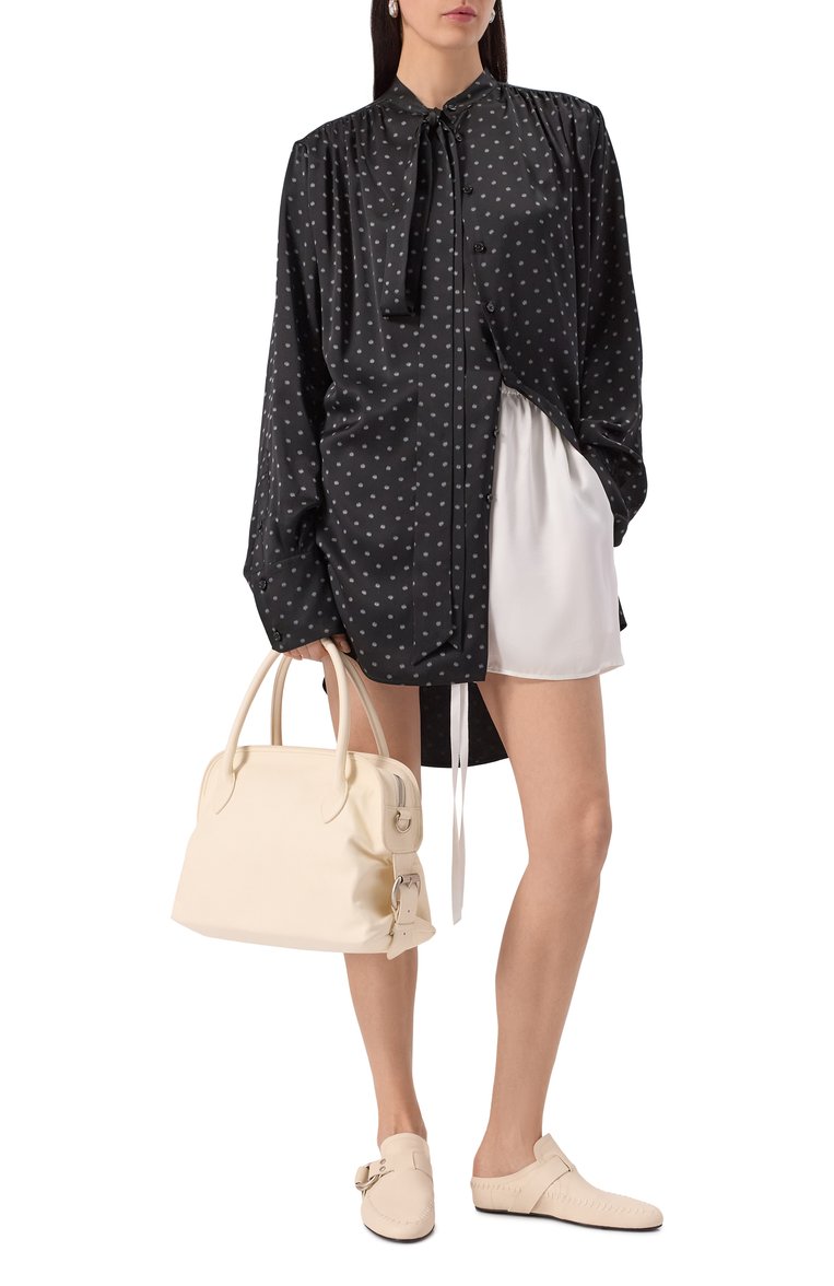 Женская сумка birita medium ANN DEMEULEMEESTER кремового цвета, арт. B0012959/LT162 | Фото 7 (Автоматизация состава: Проставлено; Размер: medium; Автоматизация ТО: Проставлено; Материал: Натуральная кожа)