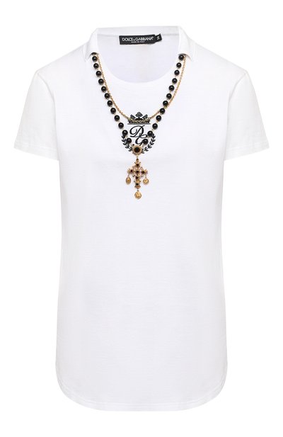Женская хлопковая футболка DOLCE & GABBANA, арт. F8M38Z/G7XGF