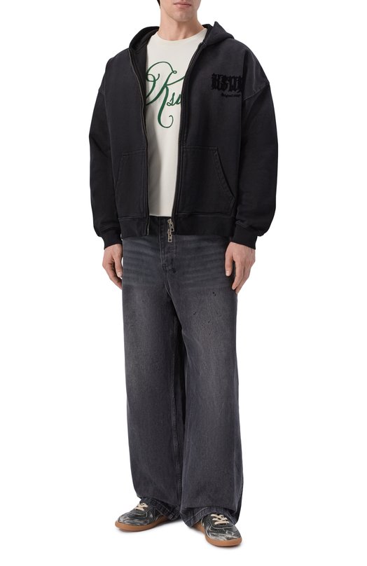 Хлопковая толстовка Ksubi MPS26FL001 Чёрный  MPS26FL001 Фото 2