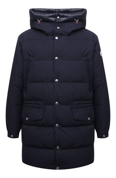 Мужская пуховик commercy MONCLER темно-синего цвета, арт. G2-091-1C000-15-54A91 | Фото 1 (Кросс-КТ: Куртка; Мужское Кросс-КТ: пуховик-короткий; Рукава: Длинные; Длина (верхняя одежда): До середины бедра; Материал внешний: Синтетический материал; Материал сплава: Проставлено; Материал подклада: Синтетический материал; Драгоценные камни: Проставлено; Материал утеплителя: Пух и перо; Стили: Кэжуэл)