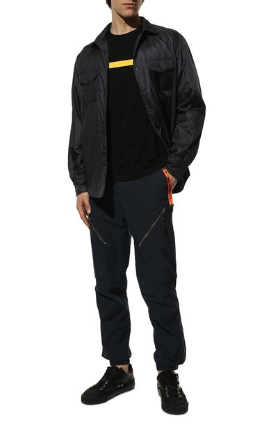 Хлопковая футболка PARAJUMPERS черного цвета по цене 14800 руб., арт. 22SM-PM TEE IT01/TAPE TEE, фото 2 Хлопковая футболка PARAJUMPERS, арт. 22SM-PM TEE IT01/TAPE TEE, фото 2