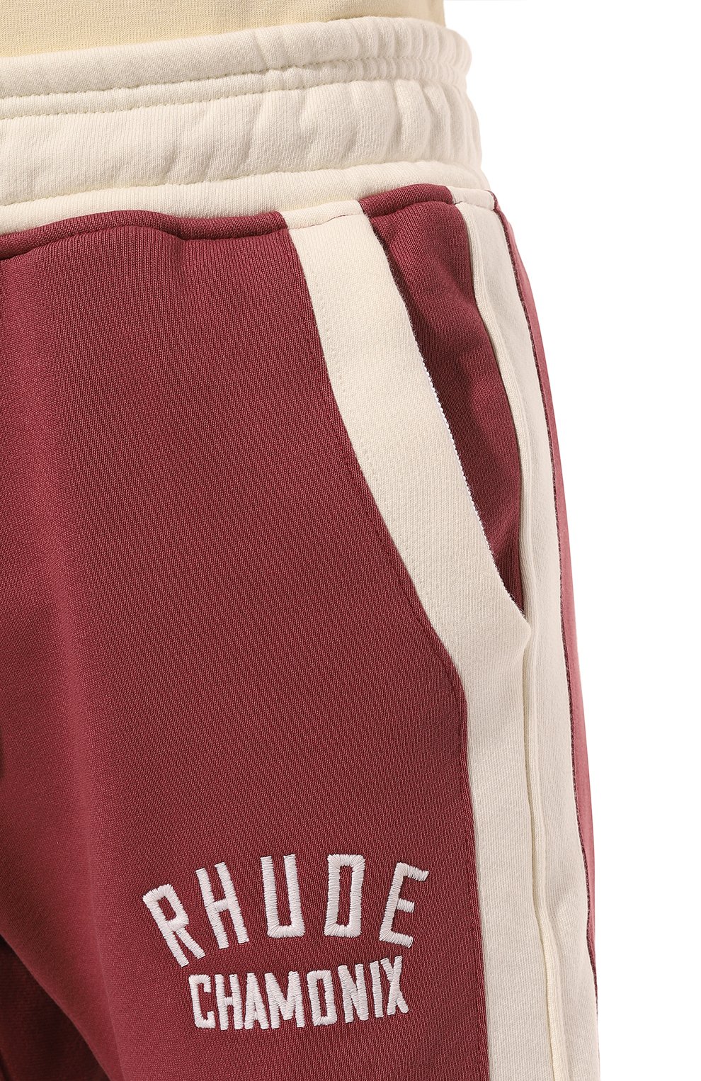 Хлопковые брюки RHUDE красного цвета по цене 76100 руб., арт. RHPF24SP01320, фото 5 Хлопковые брюки RHUDE, арт. RHPF24SP01320, фото 5