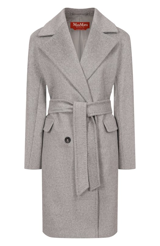 Пальто из шерсти и кашемира Max Mara Studio PANTE0N Серый PANTE0N