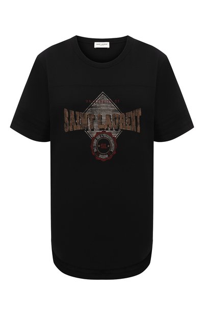 Женская хлопковая футболка SAINT LAURENT, арт. 673411/Y36LW