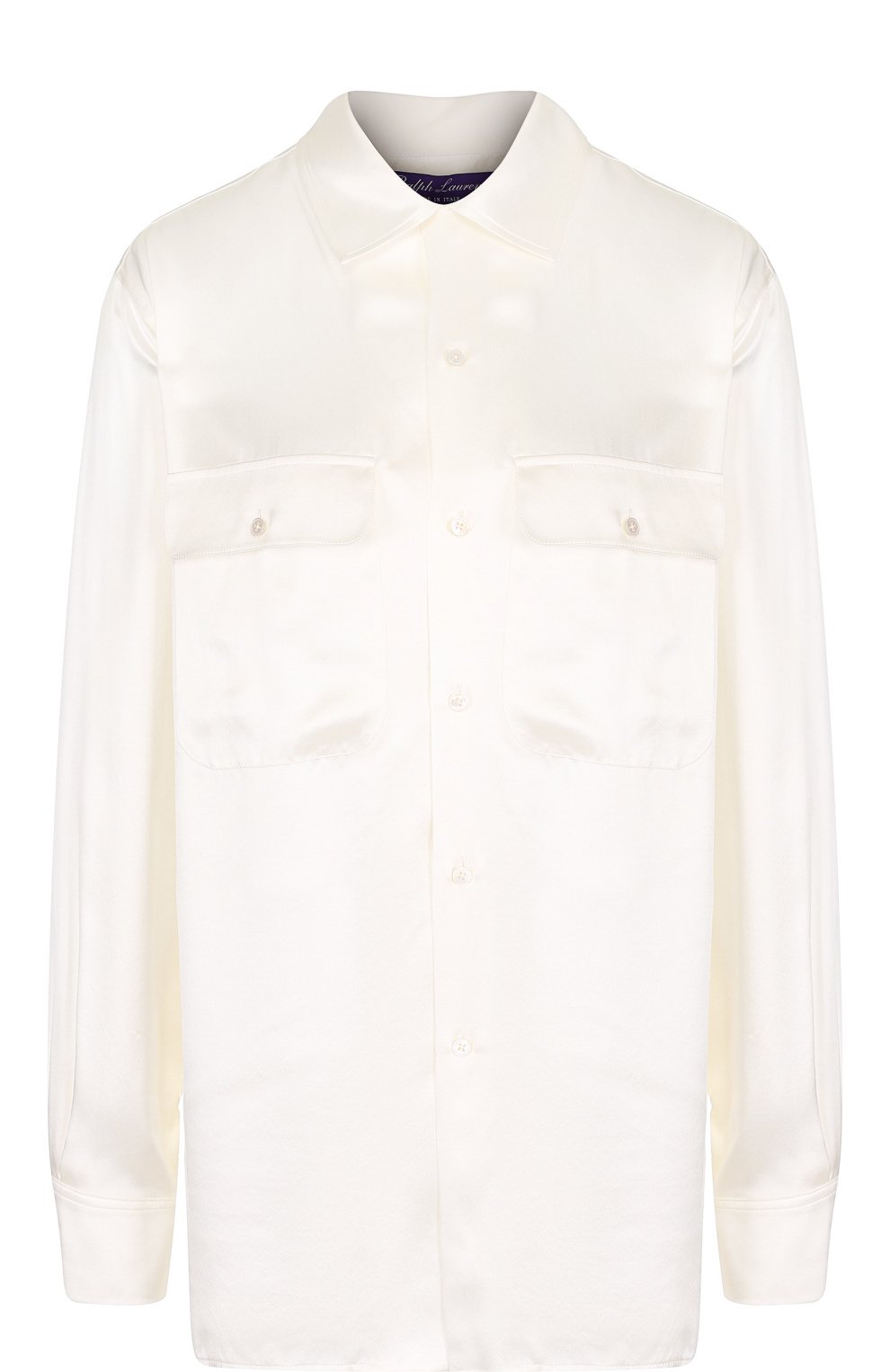 Однотонная шелковая блуза с накладными карманами RALPH LAUREN, арт. 290718939, фото 1