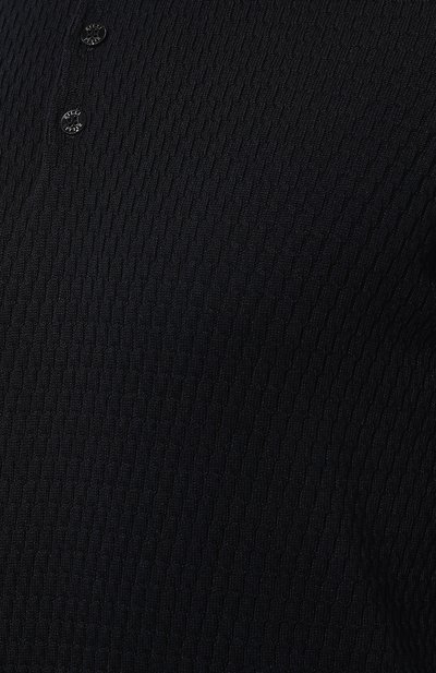 Поло из хлопка и шелка ZILLI темно-синего цвета по цене 121000 руб., арт. MBZ-PB238-ALL01/MC01, фото 5 Поло из хлопка и шелка ZILLI, арт. MBZ-PB238-ALL01/MC01, фото 5