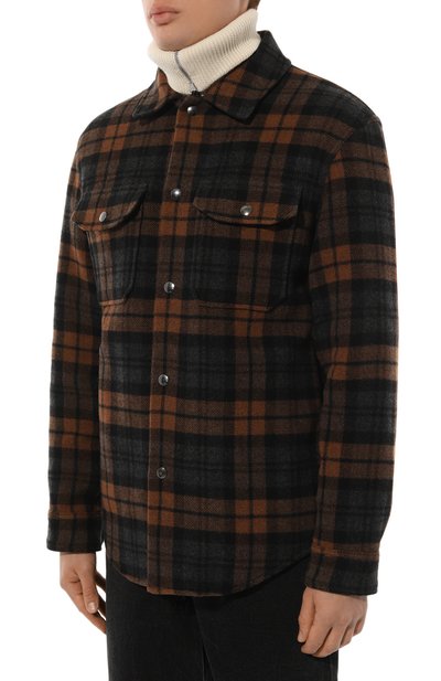 Куртка-рубашка из хлопка и шерсти WOOLRICH, арт. CFWOOS0104MRUT3121, фото 3
