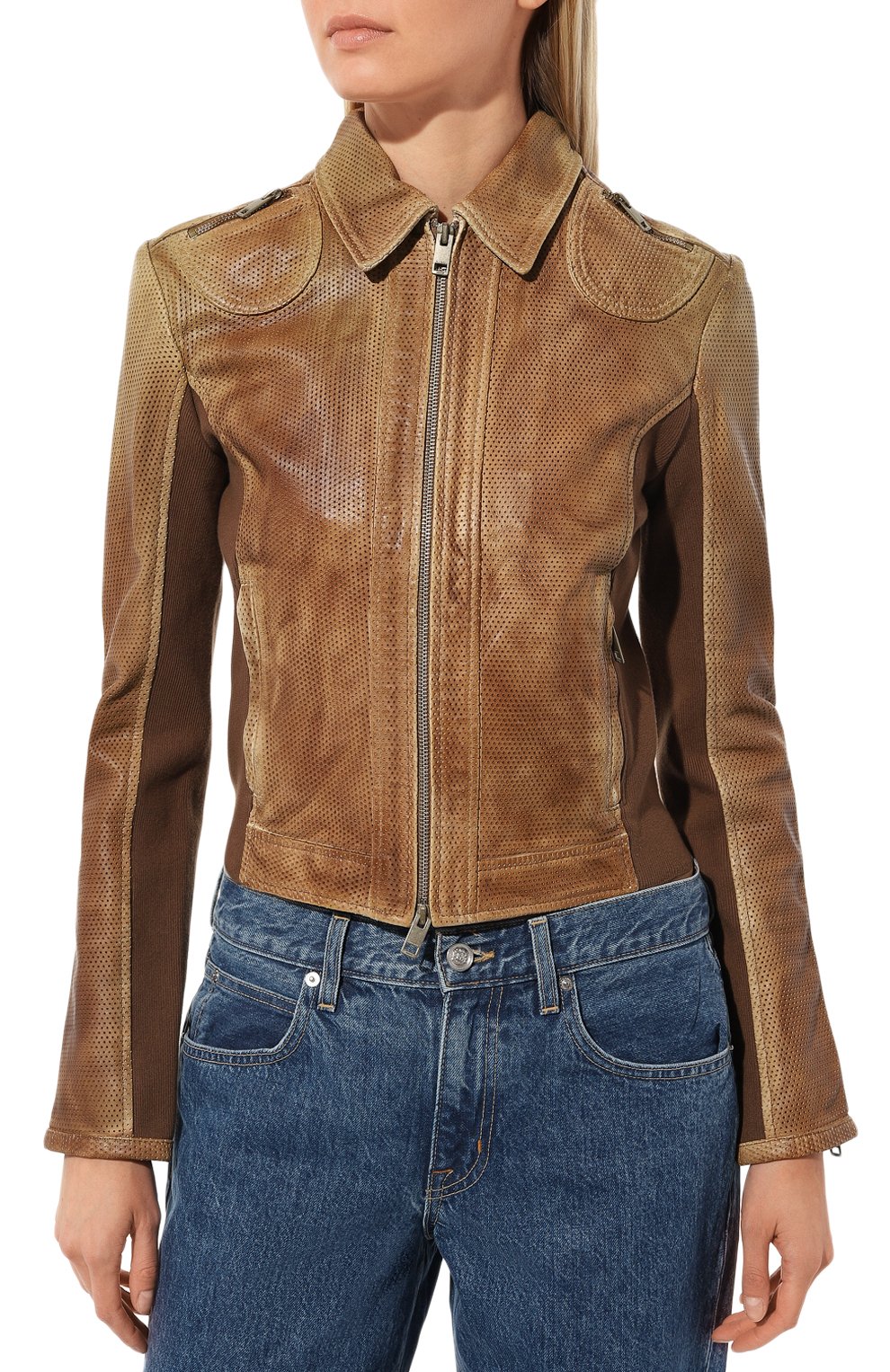 Кожаная куртка DIESEL, арт. A08797/0WEAU, фото 3