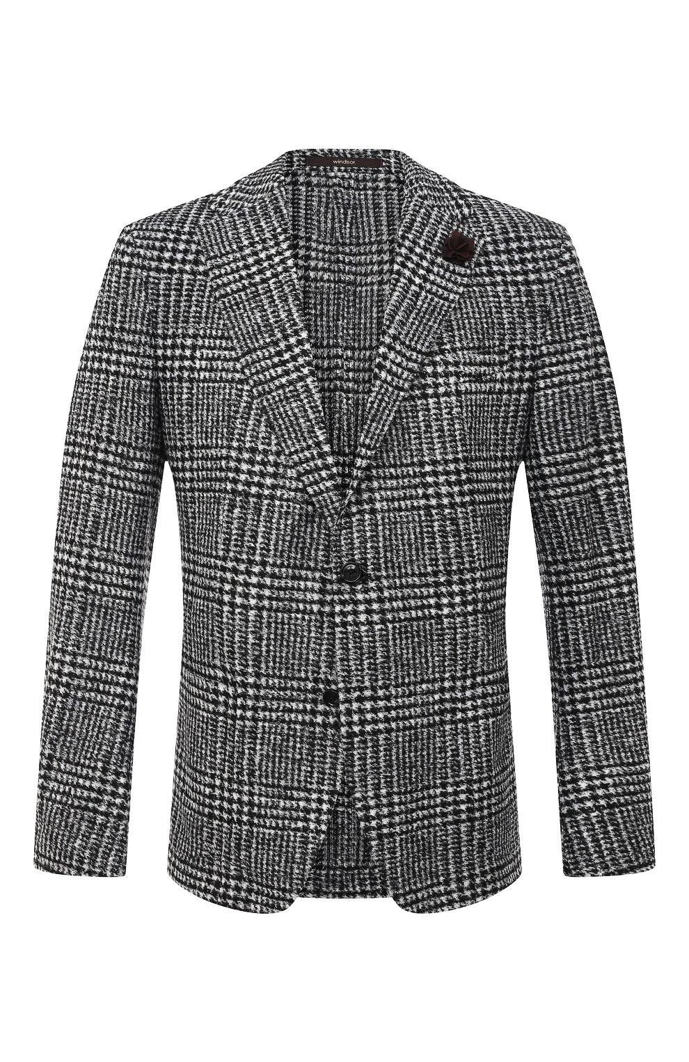 Однобортный пиджак WINDSOR черно-белого цвета по цене 52300 руб., арт. 13 GIR0-J37 10010250, фото 1 Однобортный пиджак WINDSOR, арт. 13 GIR0-J37 10010250, фото 1