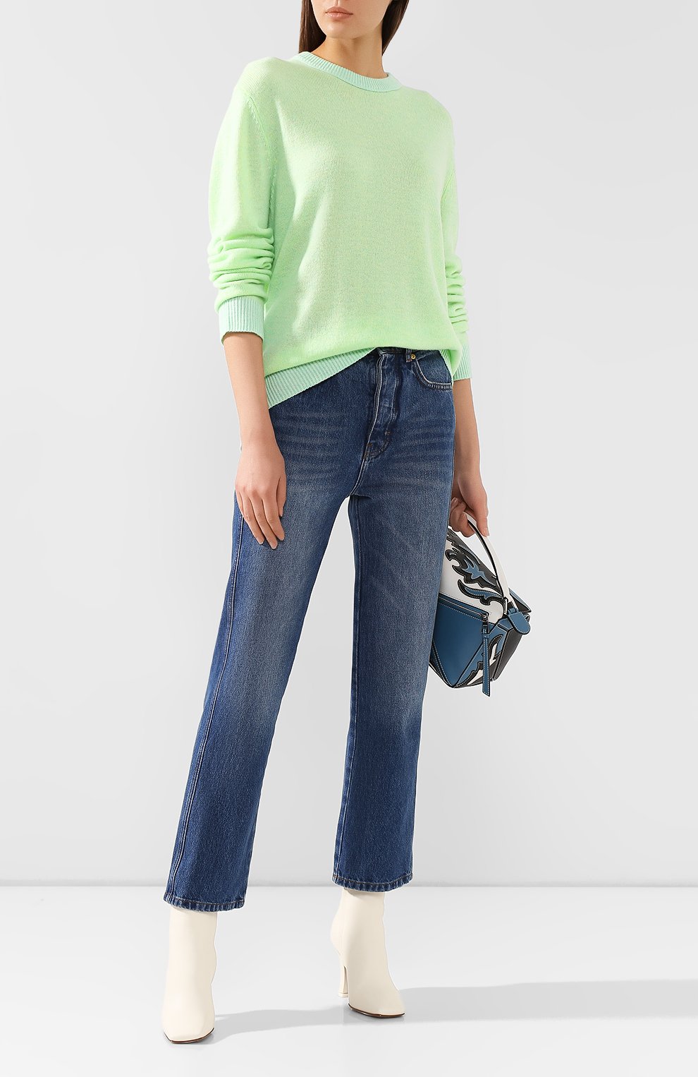 Кашемировый пуловер ACNE STUDIOS зеленого цвета по цене 47150 руб., арт. C60013/W, фото 2 Кашемировый пуловер ACNE STUDIOS, арт. C60013/W, фото 2