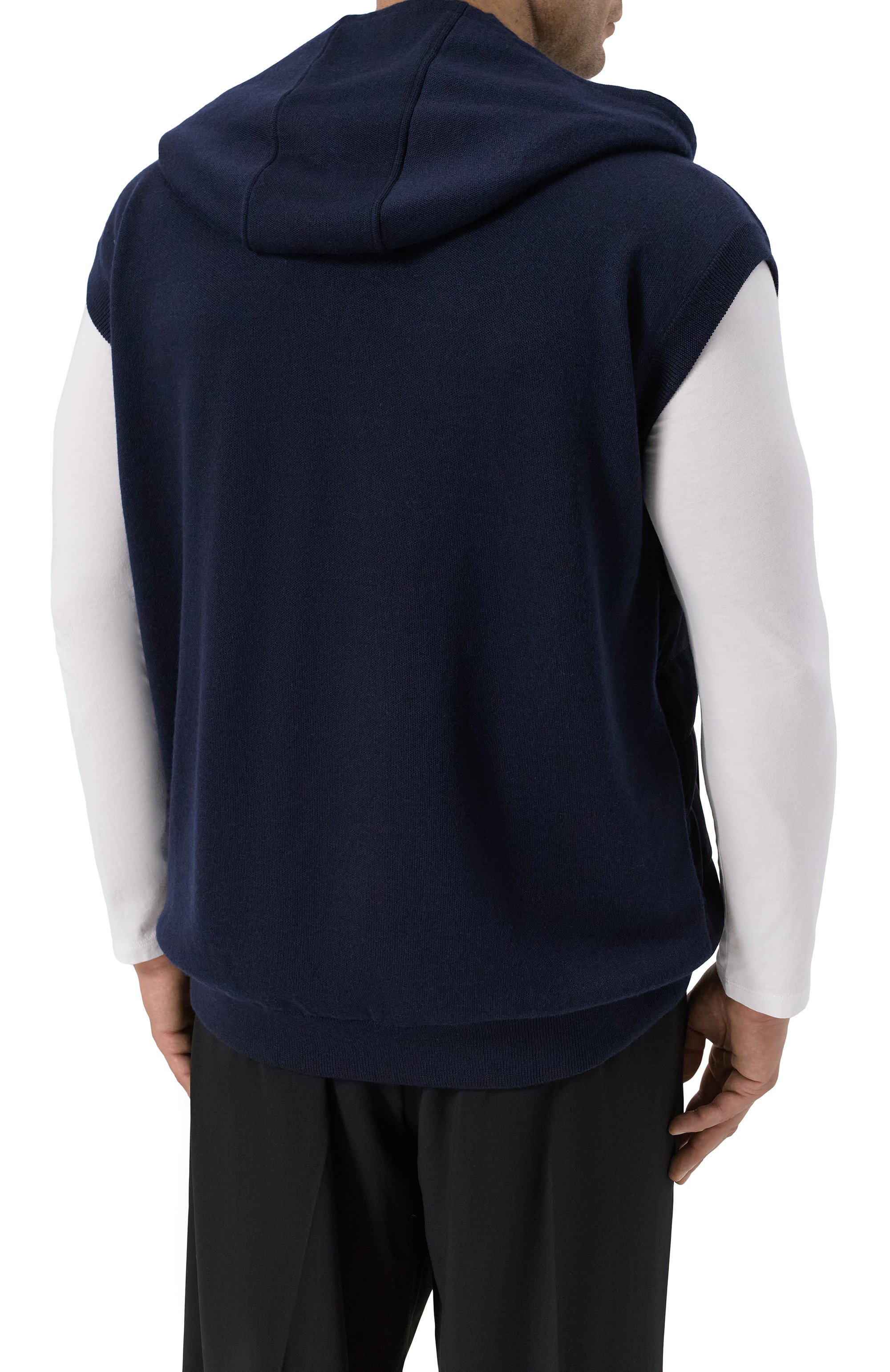 Комбинированный жилет ZILLI темно-синего цвета по цене 390500 руб., арт. JSS006M0270VPDD00/64, фото 4 Комбинированный жилет ZILLI, арт. JSS006M0270VPDD00/64, фото 4