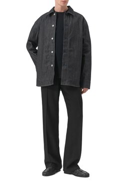 Мужская хлопковый лонгслив JIL SANDER черного цвета, арт. J22GC0200/J20244 | Фото 2 (Длина (для топов): Стандартные; Рукава: Длинные; Стили: Кэжуэл; Принт: Без принта; Материал внешний: Хлопок; Кросс-КТ: Джерси; Мужское Кросс-КТ: Футболка-одежда)