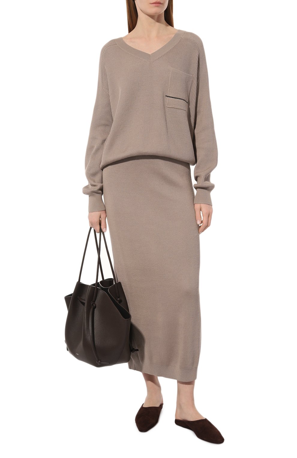 Хлопковый пуловер BRUNELLO CUCINELLI, арт. M1919B1351, фото 2