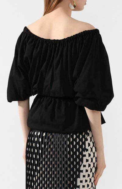 Хлопковый топ DRIES VAN NOTEN черного цвета по цене 48100 руб., арт. 201-11157-9621, фото 4 Хлопковый топ DRIES VAN NOTEN, арт. 201-11157-9621, фото 4