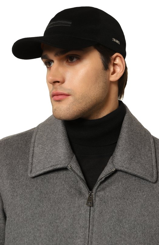 Кашемировая бейсболка Zegna B8D/E7I09HA8 Чёрный  B8D/E7I09HA8 Фото 2