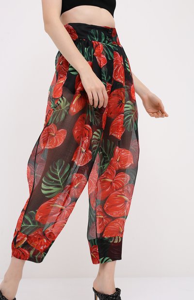 Шелковые брюки DOLCE & GABBANA, арт. FTBS1T/IS1D0, фото 3