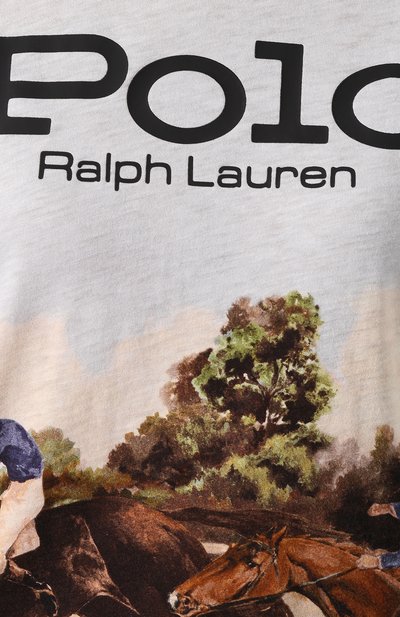 Хлопковая футболка POLO RALPH LAUREN разноцветного цвета по цене 12950 руб., арт. 211763478, фото 5 Хлопковая футболка POLO RALPH LAUREN, арт. 211763478, фото 5