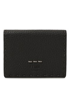 Мужской кожаное портмоне FENDI темно-серого цвета, арт. 7M0280/ADYX/F05IC | Фото 1 (Нос: Не проставлено; Материал сплава: Проставлено; Материал: Натуральная кожа)