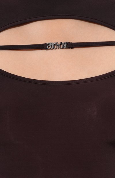 Платье из вискозы VERSACE JEANS COUTURE фиолетового цвета по цене 47100 руб., арт. 77HA0902/J0007, фото 5 Платье из вискозы VERSACE JEANS COUTURE, арт. 77HA0902/J0007, фото 5