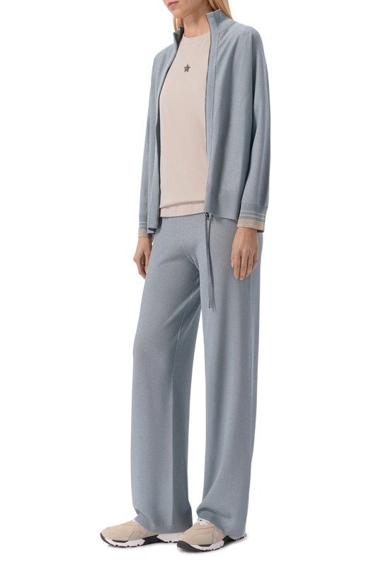 Хлопковая футболка Lorena Antoniazzi TS24/9999 Бежевый  TS24/9999 Фото 2